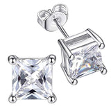 Max Cubic Zirconia Stud Earrings Hypoallergenic Crystal Earrings for Women