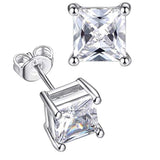 Max Cubic Zirconia Stud Earrings Hypoallergenic Crystal Earrings for Women