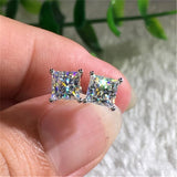 Max Cubic Zirconia Stud Earrings Hypoallergenic Crystal Earrings for Women