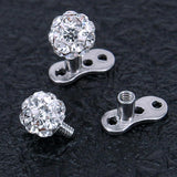 Max Anchor Internally Threaded Microdermals Piercing Body Jewelry White