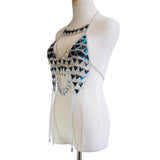 Max Sexy Crystal Rhinestone Top Bra Body Chain Harness Women Summer Beach Bikini