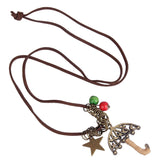 Max Vintage Style Plated Alloy Star Moon Umbrella Charm Pendant Necklace Jewelry