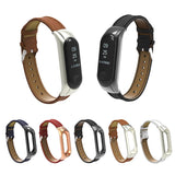Max Leather Strap Wrist Strap Smart Band Accessories for Xiaomi Band 3 Dark Blue