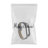 Max Leather Strap Wrist Strap Smart Band Accessories for Xiaomi Band 3 Dark Blue