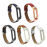 Max Leather Strap Wrist Strap Smart Band Accessories for Xiaomi Band 3 Dark Blue