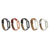 Max Leather Strap Wrist Strap Smart Band Accessories for Xiaomi Band 3 Dark Blue