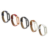 Max Leather Strap Wrist Strap Smart Band Accessories for Xiaomi Band 3 Dark Blue