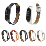 Max Leather Strap Wrist Strap Smart Band Accessories for Xiaomi Band 3 Dark Blue