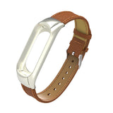 Max Leather Strap Wrist Strap Smart Band Accessories for Xiaomi Band 3 Brown