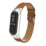 Max Leather Strap Wrist Strap Smart Band Accessories for Xiaomi Band 3 Brown