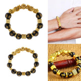 Max Golden Pi Xiu Bracelet Six-word Mantra Bead Good Luck Jewelry Men Women 12mm