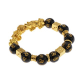 Max Golden Pi Xiu Bracelet Six-word Mantra Bead Good Luck Jewelry Men Women 12mm