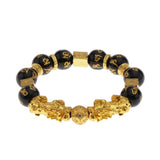 Max Golden Pi Xiu Bracelet Six-word Mantra Bead Good Luck Jewelry Men Women 12mm