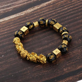 Max Golden Pi Xiu Bracelet Six-word Mantra Bead Good Luck Jewelry Men Women 12mm