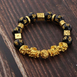 Max Golden Pi Xiu Bracelet Six-word Mantra Bead Good Luck Jewelry Men Women 12mm