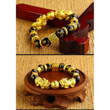 Max Golden Pi Xiu Bracelet Six-word Mantra Bead Good Luck Jewelry Men Women 12mm