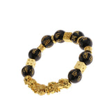 Max Golden Pi Xiu Bracelet Six-word Mantra Bead Good Luck Jewelry Men Women 14mm