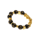 Max Golden Pi Xiu Bracelet Six-word Mantra Bead Good Luck Jewelry Men Women 14mm