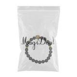 Max Fashion Women Men Black Lava Stone Beaded Charm Bracelet Jewelry Lion Head