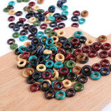 Max 100 Pieces Round Wooden Hair Braiding Cuff Adjustable Hair Dreadlock Rings