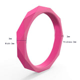 Max 10 Pcs Men Women Rubber Silicone Wedding Ring Band Sport Outdoor Gift 6Yard