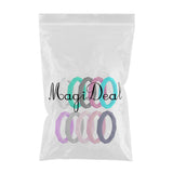 Max 10 Pcs Men Women Rubber Silicone Wedding Ring Band Sport Outdoor Gift 6Yard