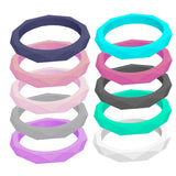 Max 10 Pcs Men Women Rubber Silicone Wedding Ring Band Sport Outdoor Gift 6Yard