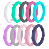 Max 10 Pcs Men Women Rubber Silicone Wedding Ring Band Sport Outdoor Gift 6Yard
