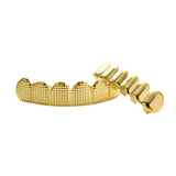 Max Grills Hip Hop Upper Lower 6 Teeth Caps Halloween Cosplay Golden Bottom