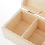 Max Wood Jewelry Box Jewelry Chest Tea Box Earring Storage Box w/ Lock 4 Slots