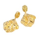 Max Chic Fashion Women Golden Geometric Dangle Earrings Ear Studs Statement