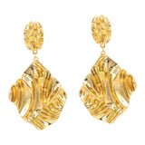 Max Chic Fashion Women Golden Geometric Dangle Earrings Ear Studs Statement