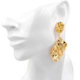 Max Chic Fashion Women Golden Geometric Dangle Earrings Ear Studs Statement