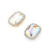 Max 2x Geometric Earrings Alloy Rhinestone Ear Studs Female Charms Jewelry