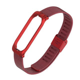 Max Stainless Steel Wrist Straps Band Accessories for Xiaomi Mi Band 3/4 Red
