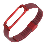 Max Stainless Steel Wrist Straps Band Accessories for Xiaomi Mi Band 3/4 Red