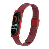 Max Stainless Steel Wrist Straps Band Accessories for Xiaomi Mi Band 3/4 Red