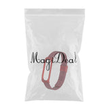 Max Stainless Steel Wrist Straps Band Accessories for Xiaomi Mi Band 3/4 Red