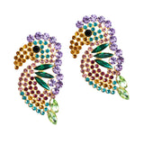 Max 1 Pair Fashion Women Girls Ear Stud Jewelry Bird Shape Earrings Purple