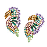 Max 1 Pair Fashion Women Girls Ear Stud Jewelry Bird Shape Earrings Purple