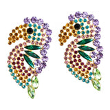 Max 1 Pair Fashion Women Girls Ear Stud Jewelry Bird Shape Earrings Purple