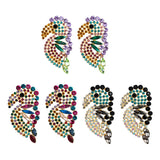 Max 1 Pair Fashion Women Girls Ear Stud Jewelry Bird Shape Earrings Purple