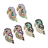 Max 1 Pair Fashion Women Girls Ear Stud Jewelry Bird Shape Earrings Purple