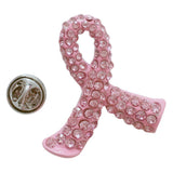 Max Pink Enamel Breast Cancer Awareness Charity Ribbon Brooches Pins