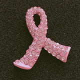 Max Pink Enamel Breast Cancer Awareness Charity Ribbon Brooches Pins