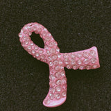 Max Pink Enamel Breast Cancer Awareness Charity Ribbon Brooches Pins