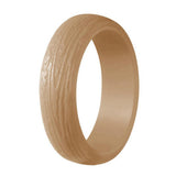 Max 10-Pack Unisex Bark Texture Silicone Wedding Bands Rings 5.7mm Wide Size 9