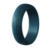 Max 10-Pack Unisex Bark Texture Silicone Wedding Bands Rings 5.7mm Wide Size 10