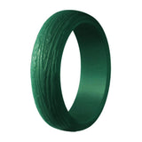 Max 10-Pack Unisex Bark Texture Silicone Wedding Bands Rings 5.7mm Wide Size 10