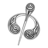 Max Viking Norse Fibula Brooch Cloak Pin Buckle Medieval Jewelry Antique Silver